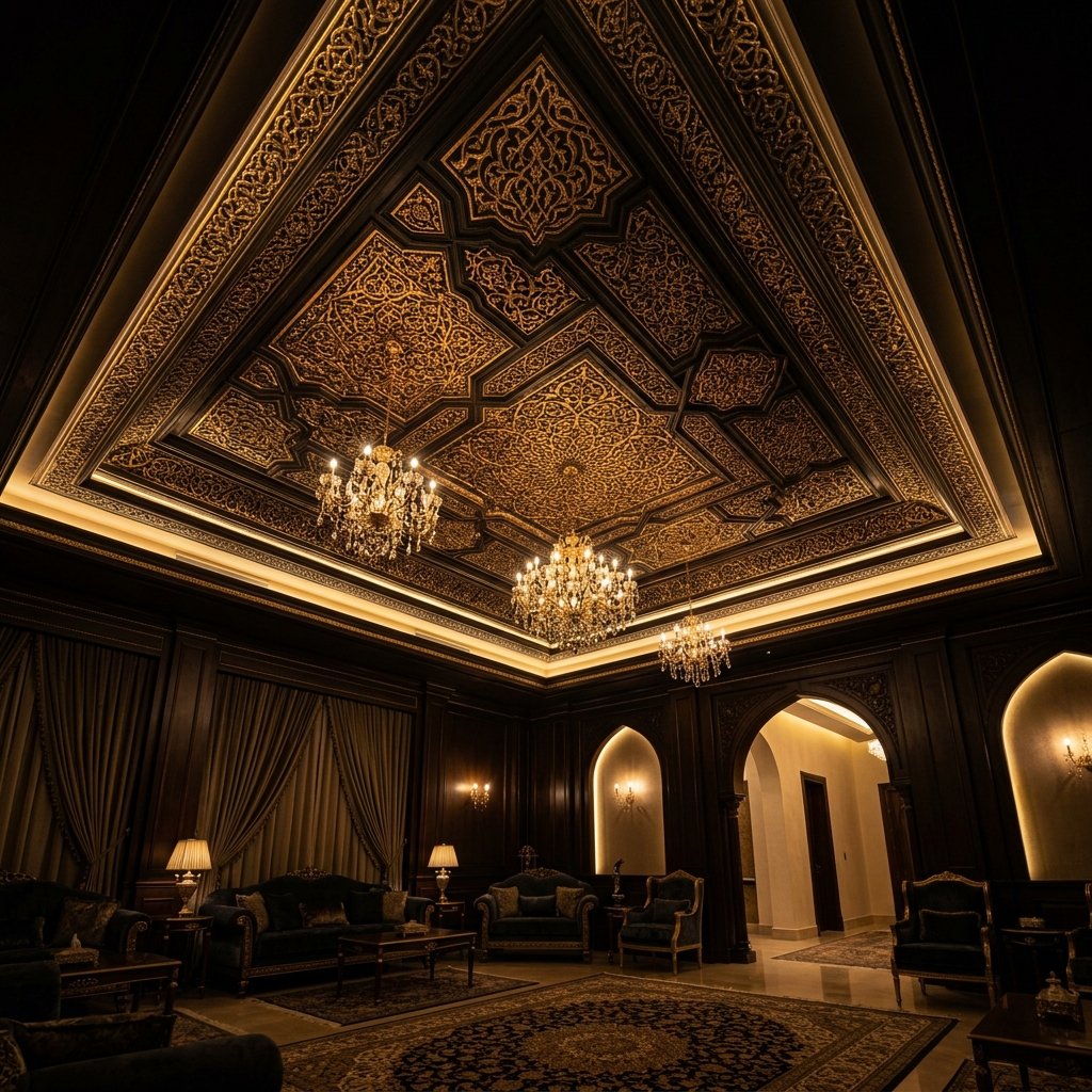 مجلس بجبس ذهبي كلاسيكي